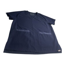 FIGS Delmas Oversized Scrub Top Navy Blue Size M Two Front Pockets W20SW1020