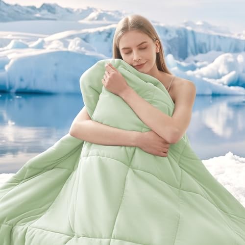 Cooling Comforter Queen Size, Double-Sided Cooling Queen(90*90) Cool Green - Picture 2 of 8