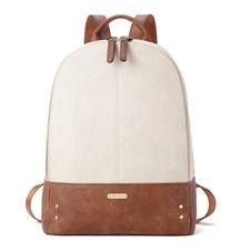 Laptop Backpack for Women Leather 15.6 inch Computer Backpack Travel Vintage ...
