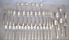 40 Pc. Lot Vintage Wallace Harmony House Maytime Silver Plate Flatware Misc Set