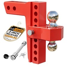 LOCAME Adjustable Trailer Hitch, Fits 2-Inch Receiver Only, 8-Inch Drop/Rise ...