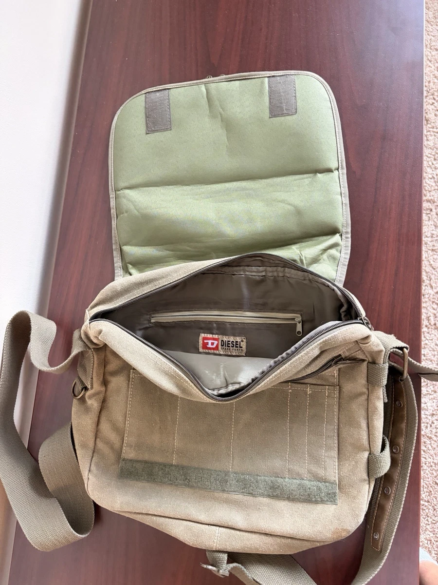 Vintage Y2K Green Diesel Messenger Bag