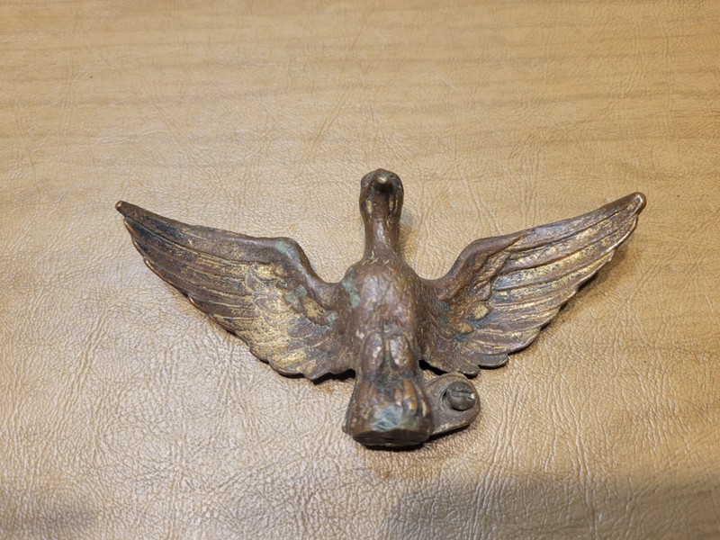 Brass Eagle Flag Pole topper Finial Post 4" tall Post