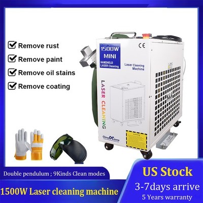 1500W Laser cleaning machine rust removal Oxide Oil Paint Remove 20000mm/s US