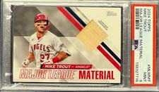 2024 TOPPS BASEBALL MAJOR LEAGUE MATERIAL BAT CARD  MIKE TROUT PSA 9 MINT