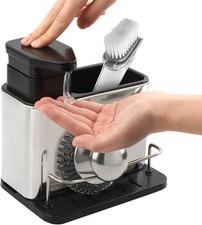 Kitchen Soap Dispenser Set, 3 in 1 Stainless Steel Dish Soap Dispenser with