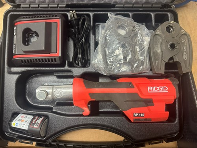 #ad RIDGID RP 115 Mini Press Tool Kit 1 2 in to 3 4 in Copper Stainless w Battery $999.99