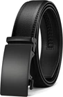 Mens Belt - Mens Ratchet Belt Leather 1 3/8" for Dress Pant - Micro Adjustable B