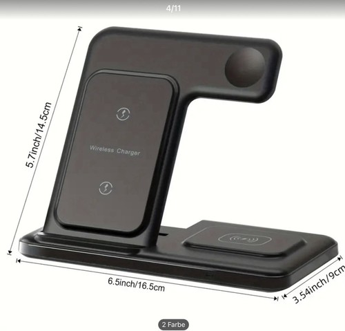 30W &mehr Faltbares kabelloses Ladegerät 3in1 Ladestation Ladepad iPhone Samsung - Bild 4 von 8
