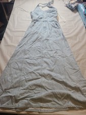 Women's Halter Neck Denim Maxi Dress - Universal Thread Blue Size 00