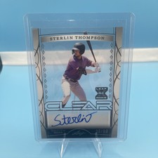 2022 Leaf Trinity Clear Auto Sterlin Thompson #CA-JDL Silver Foil /99 (AU, RC)