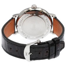 IWC SCHAFFHAUSEN PORTOFINO IW458102 37MM SS Leather Grey Dial Date #C510 3