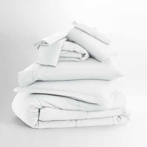 Kaycie Gray Basics 8PC Bedding Set Ultra Soft Luxury 8 Different Colors - Picture 54 of 54