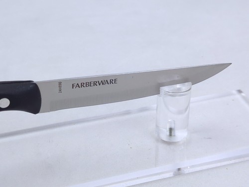 2pc FARBERWARE 4.5" STEAK Knife SET, Stainless Blade, BLACK Triple-Rivet Handle - Picture 5 of 17