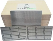 Safe Seed Titanium Stamp Kit Cryptocurrency Crypto Recovery Seed Phrase Wallet
