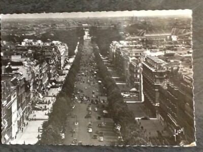 CP NOIR BLANC GLACEE PARIS AVENUE CHAMPS-ELYSEES - 5250
