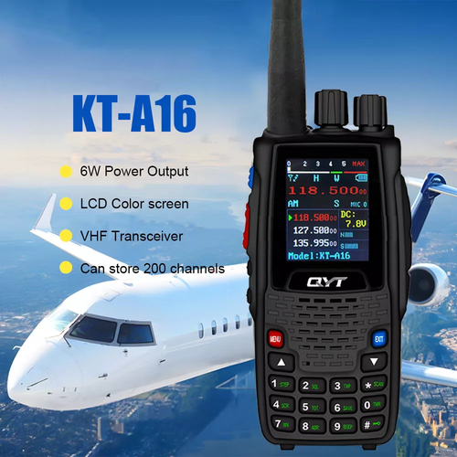 QYT KT-A16 Air Band Radio 6W 10 NOAA Weather Forecast Channels Handheld Transmit - 第 1/9 張圖片