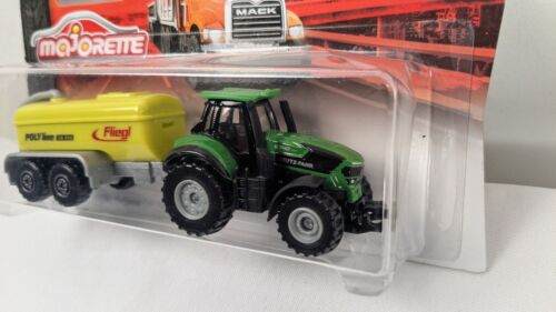 Majorette Die-cast Model Trailer Deutz-Fahr Tractor & FLIEGL Polyline New Sealed - Picture 4 of 10