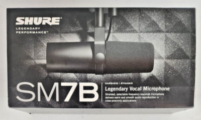 Shure Cardioid Dynamic Legendary Vocal Broadcast Microphone SM7B - Black