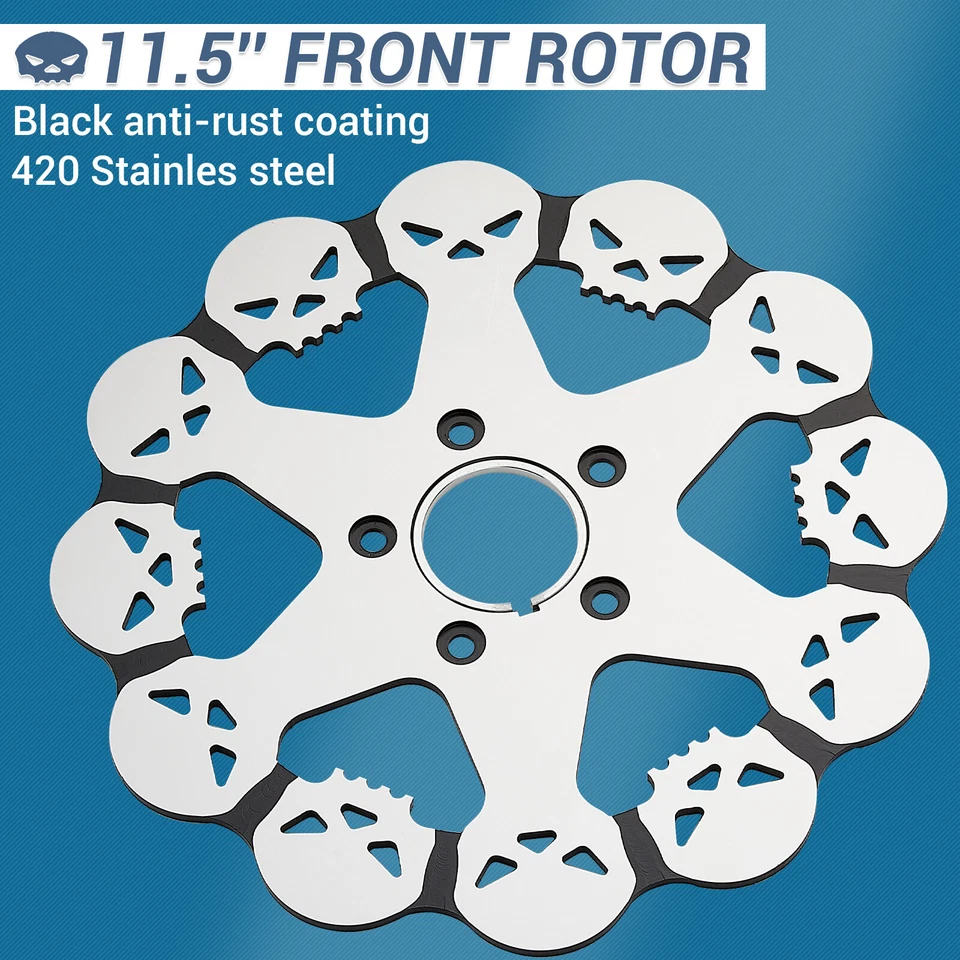 Espejo retrovisor 11,5" (delantero y trasero) para Harley Davidson Touring Softail Sportster Dyna Foto 4 de 4