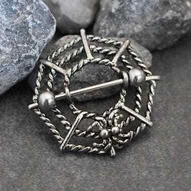 Spider web nipple sale rings