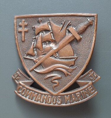 Abzeichen Béret Commandos Marine ORIGINAL Chauvet 1943 Abzeichen AB Paris um 60er Jahre