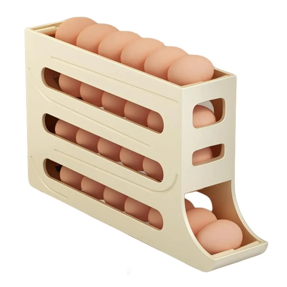 Eier Aufbewahrung Kühlschrank Eierhalter 4 Stufen Eierbehälter Aufbewahrungsbox - Bild 3 von 4