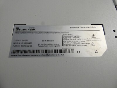 Eurotherm Dreiphasen-Thyristorschalter 7200S/100A/500V/XXXX/3S