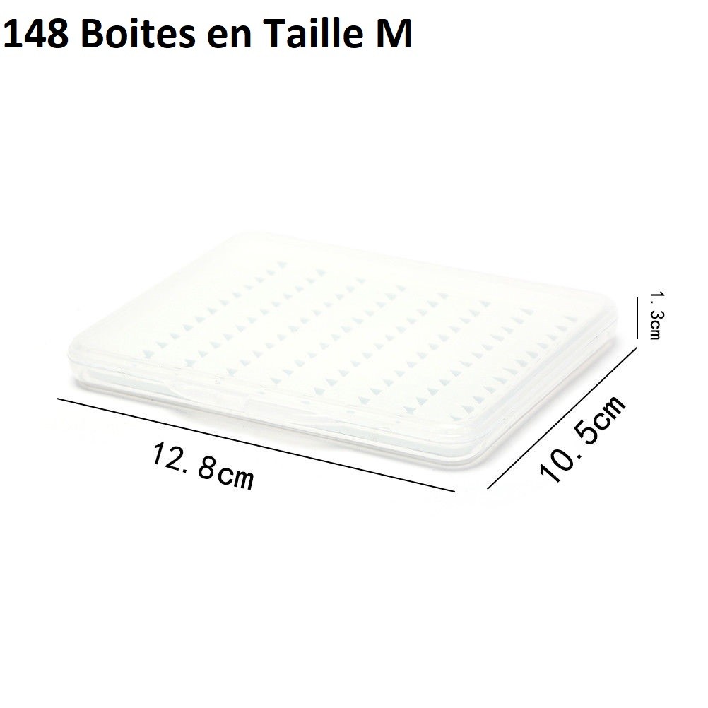 Boite à mouche peche transparente pour ranger 180 nymphes sans écraser les plumes