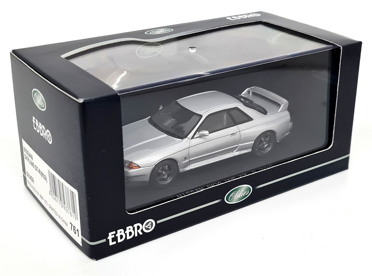 Ebbro 1/43 Nissan Skyline GT-R R32 Silver 1989 Diecast Scale