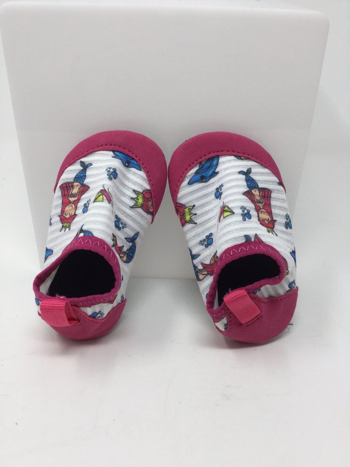 L-RUN Baby Girl Shoe Size 12-18 Months Pink Mermaid Print Wa