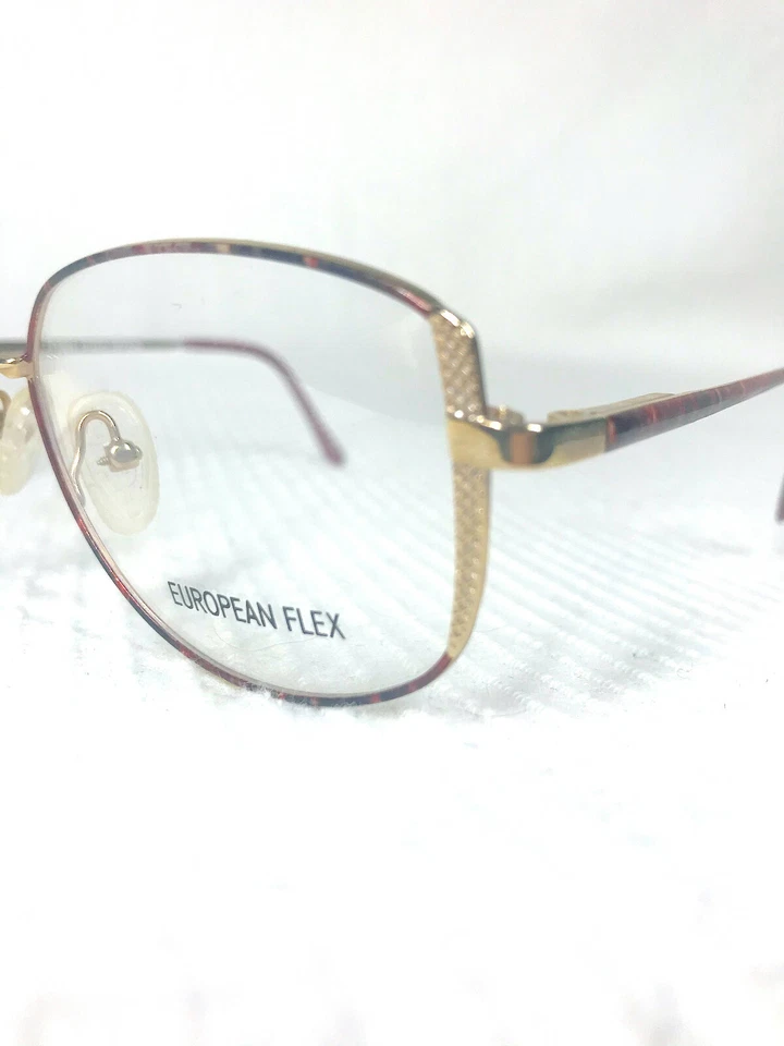 Gafas de sol Rx ópticas texturizadas de colección de los años 90 de metal dorado NOS mármol rosa 54/18  Foto 4 de 4