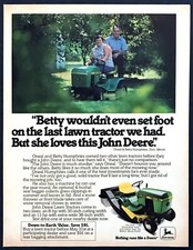 1980 John Deere 108 Lawn Tractor photo "Use It Year Round" vintage print ad