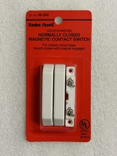 Safe House (Radio Shack) Normally Closed Magnetic Contact Switch, 49-532. New!