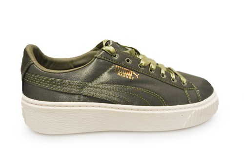 puma basket platform satin