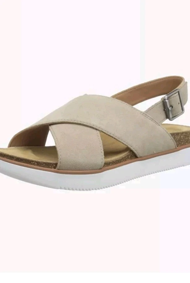 Clarks sandalo donna Elayne Cross UK 3D fit colore sabbia