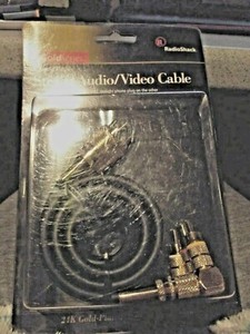 Radio Shack Gold Series Stereo Audio / Video Cable ~ 3 FT ~15-1573