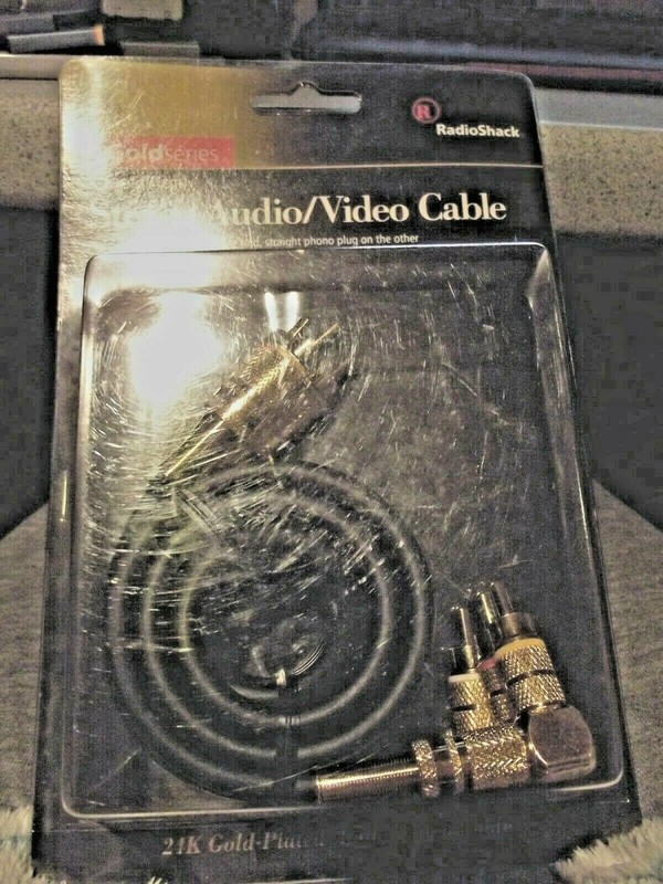 Radio Shack Gold Series Stereo Audio / Video Cable ~ 3 FT ~15-1573