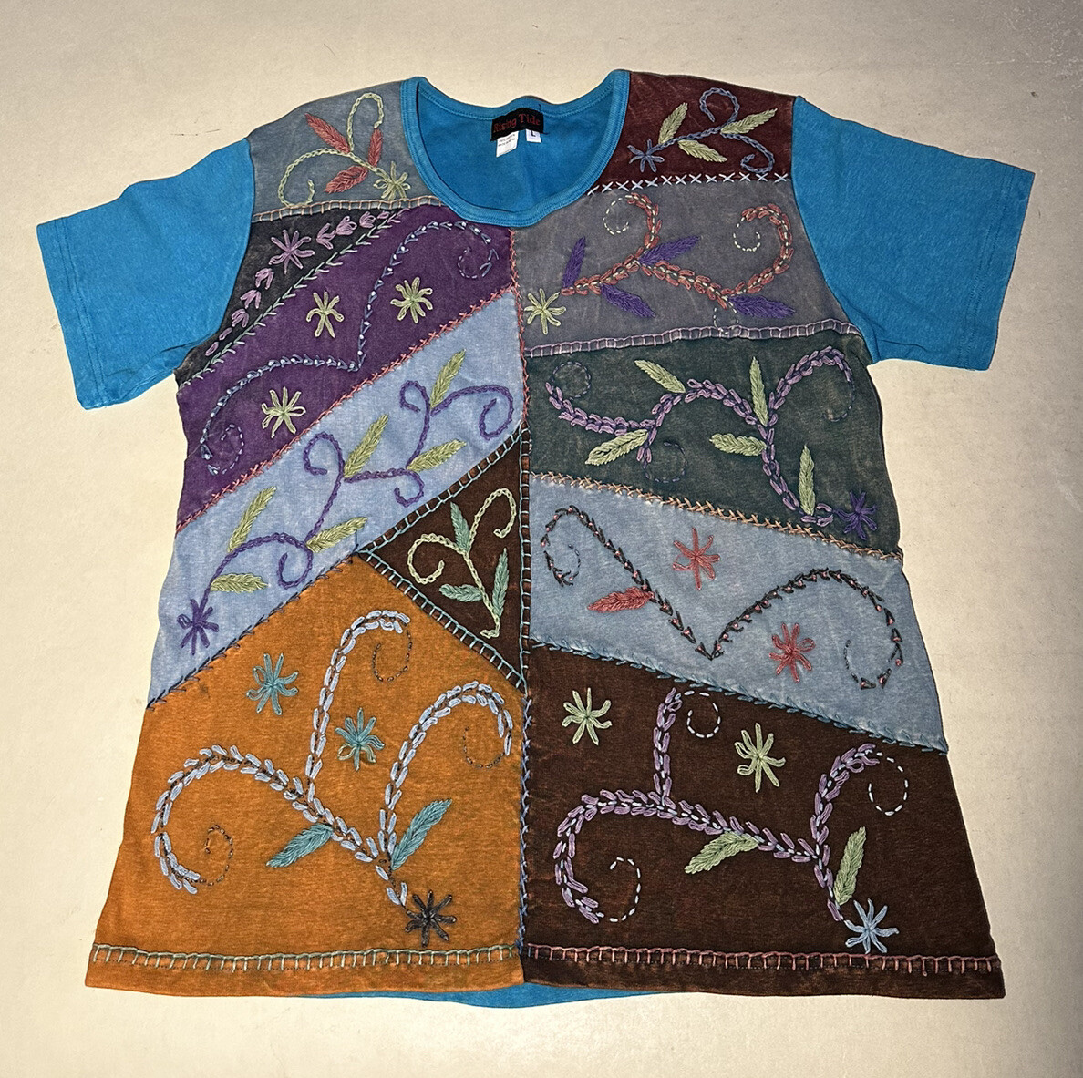 Rising Tide Womens Cotton Patchwork +Embroidered … - image 7