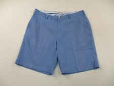 Peter Millar Crown Sport Shorts Mens 36 Blue Golfing Performance Chino Stretch