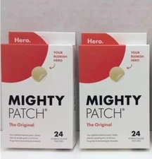 Mighty Patch Original Hydrocolloid Acne Pimple Patch Spot Treatment 2x24pk