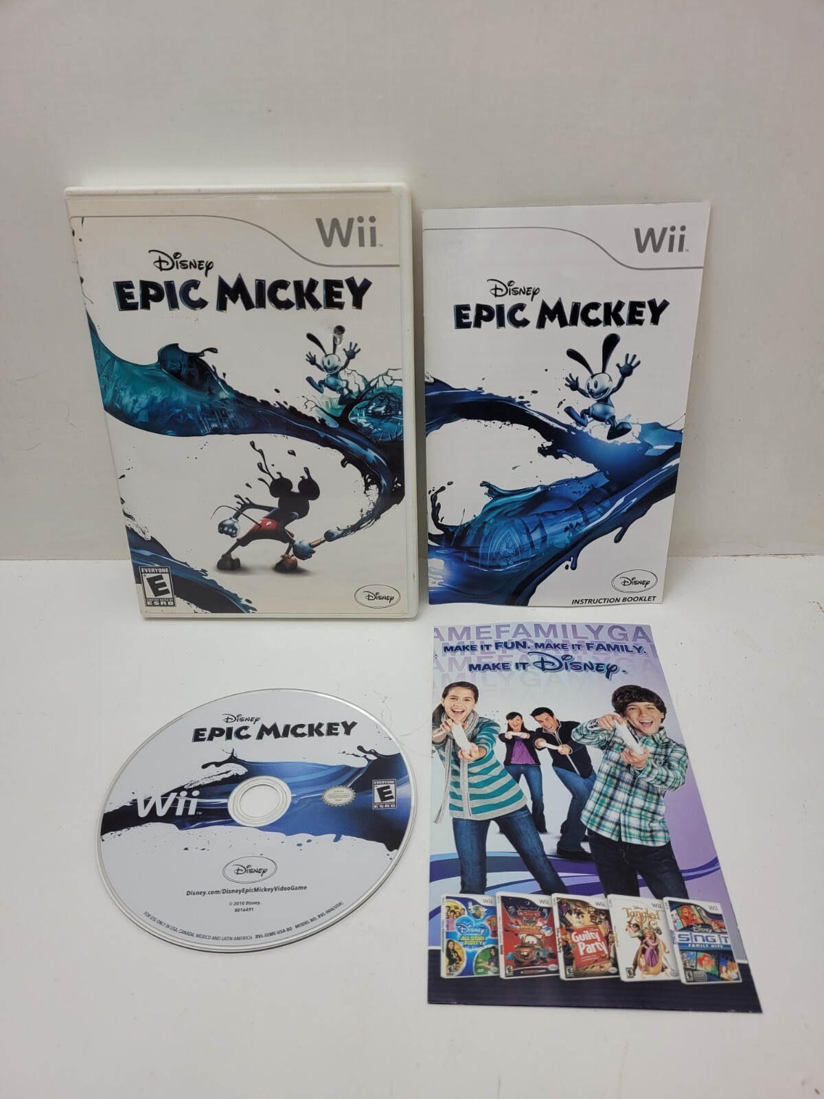 Disney's Epic Mickey (Nintendo Wii, 2006) Complete In Box CIB