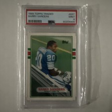 1989 Topps Barry Sanders Rookie Card PSA9