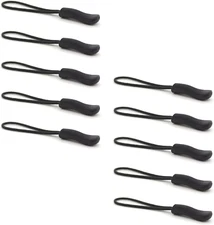 Zipper Pulls, 10PCS Black Upgraded Zipper Pull, Premium Zipper Pull Replacement 