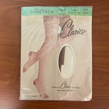 VTG CLARICE Bolero Brown Stockings Sheer Seamless Hosiery Size B 9.5-10 Med