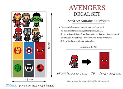 Avengers Logo Superhero age of ultron Boys Room Decoration Wall Decal Sticker - Picture 5 of 6