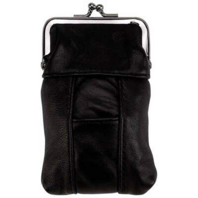 cigarette purse with strap A for a single . We call it The Loosie Purse.  regardless of gender Dark Green Leather Purse Cigarette