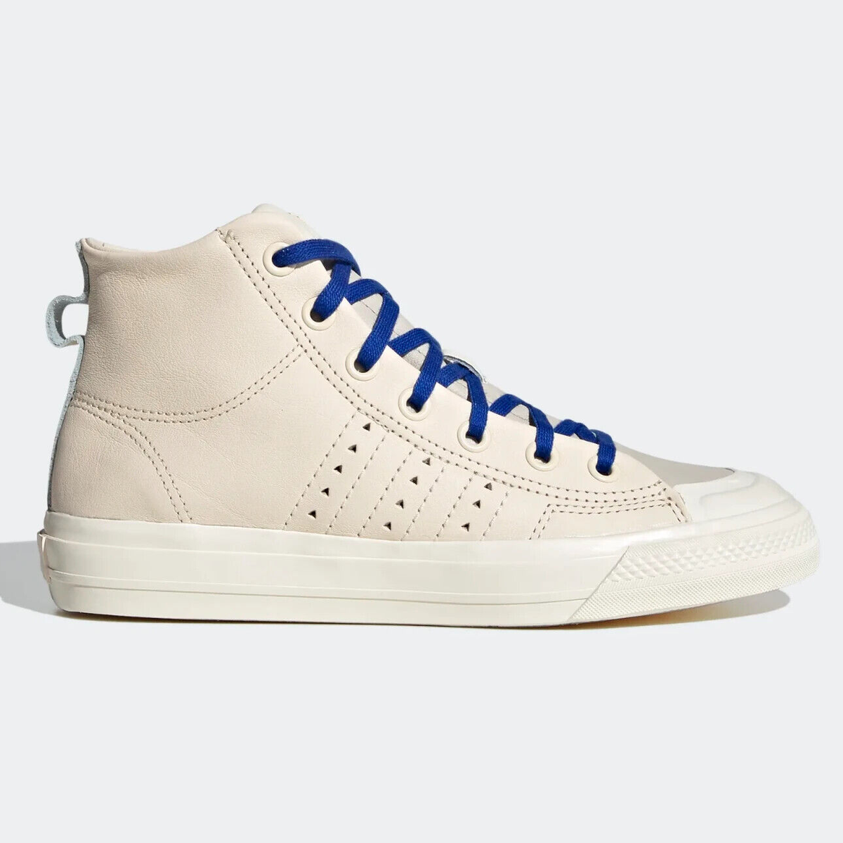 NWB Adidas Pharrell Williams Nizza Hi RF Shoes 8.5 Leather PW Ecru