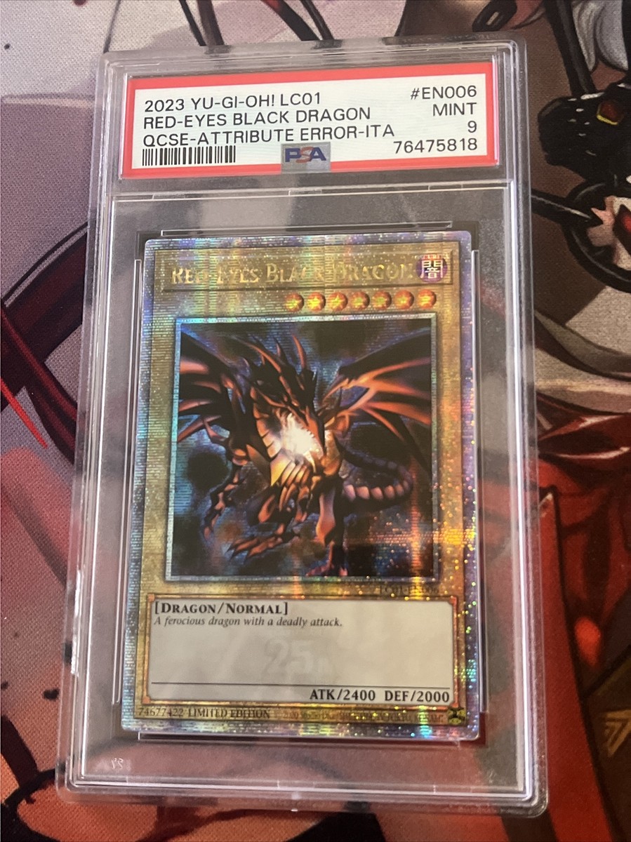 PSA 9 Red Eyes Black Dragon 25th Quarter Century Rare Yugioh Card