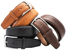 1.25" Men's Buffalo Leather Dress Belt, Casual Jeans Belt, Handcrafted  in USA